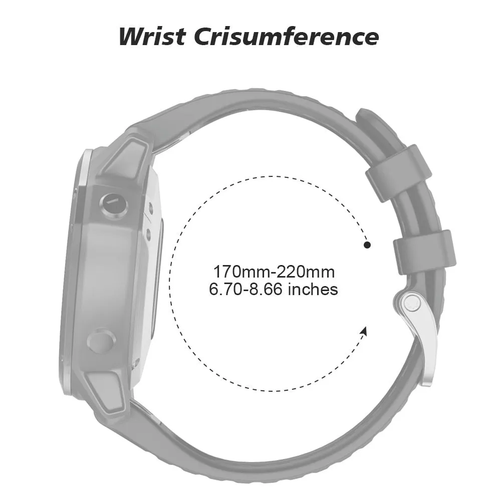 26mm 22mm Band for Garmin Fenix 6X/ 6X Pro/5X/3 Soft Silicone Strap for Fenix Smartwatch Accessories