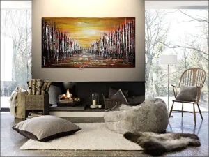 Abstract Paintings For Sale  | Cityscape Original Paintings Modern Art For Luxury Homes | The Urban City