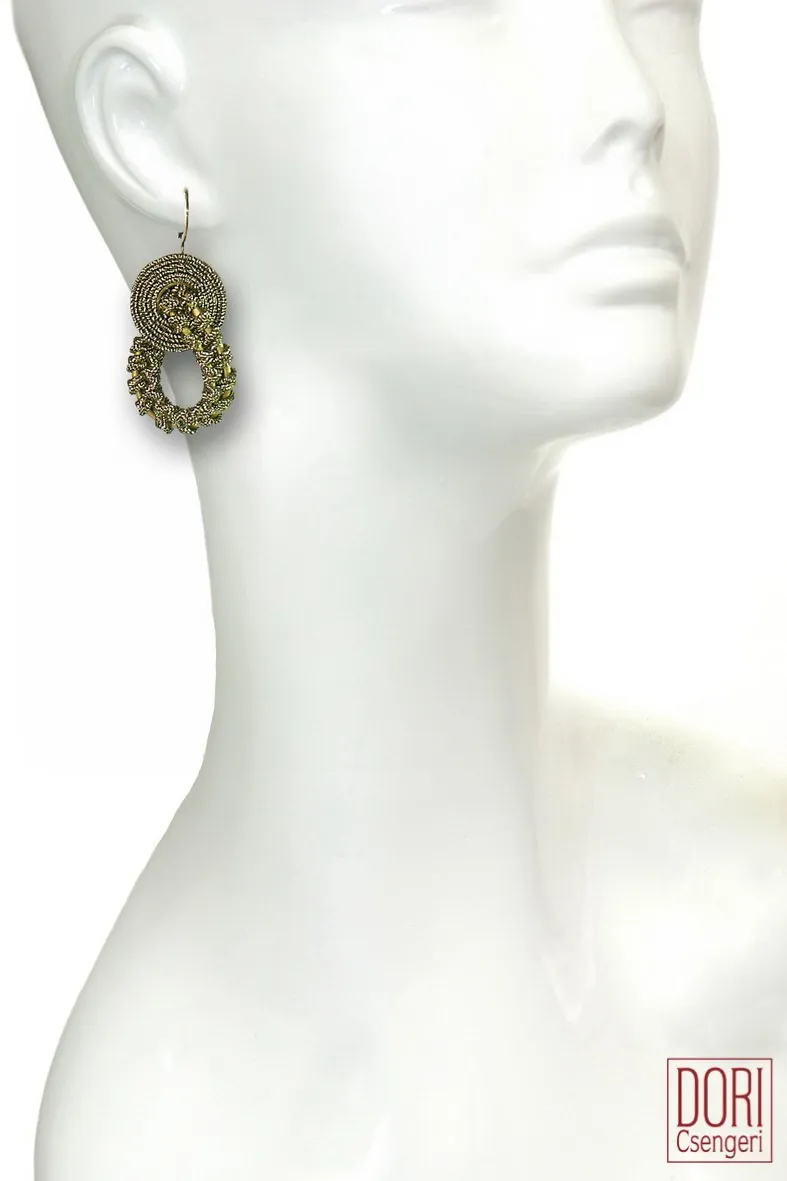 Amelie Elegant Old Gold Earrings