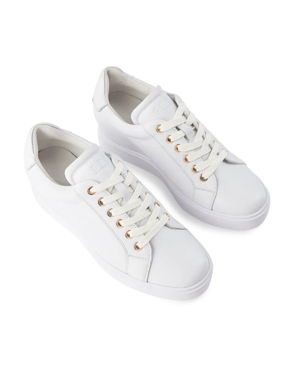 Ava Grain Sneakers - WHITE