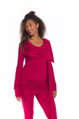 DRAPE SHRUG CLARET