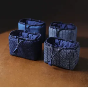 Gohobi Denim Medium Teaware Storage Travel Bag