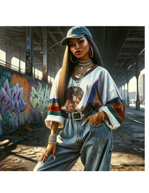 Graffiti Art African American Girl