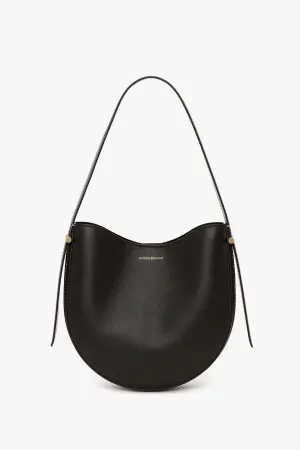 Medium Dia Hobo Bag In Black Smooth Leather