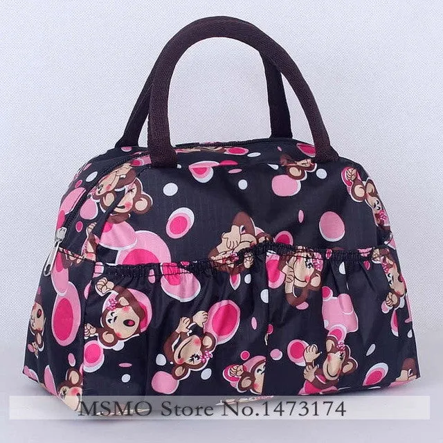 MSMO 2017 new fashion lunch bag women handbags women bags waterproof printed lunch box lunch bag for kids picnic bag 22 Colors