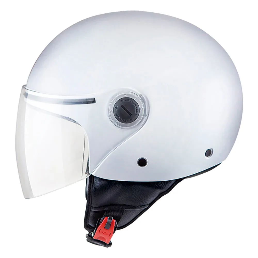 MT Street Gloss Pearl White Motorbike Helmet Urban Style