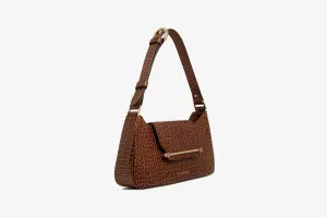 Multrees Omni Zipped - Croc-Embossed Leather Walnut