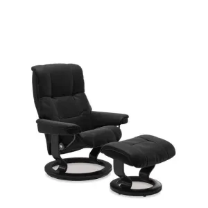 Stressless® Mayfair Medium Leather Recliner - Classic Base (Paloma Black)