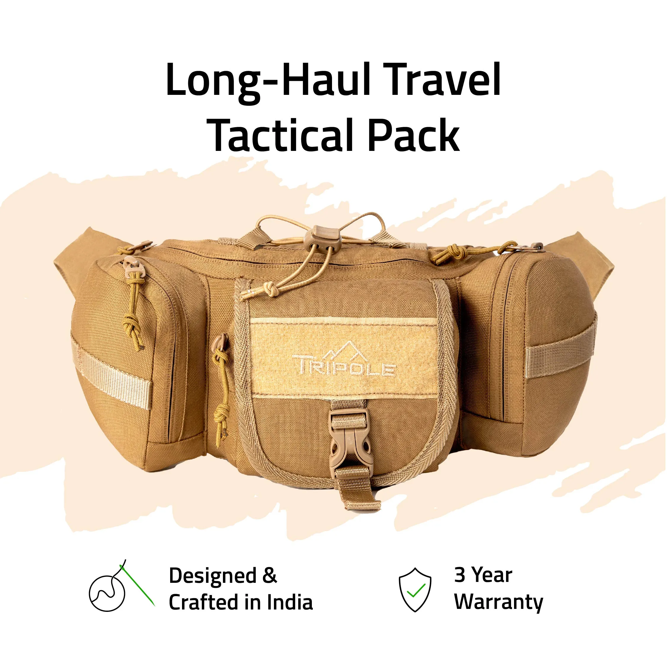 Tripole Tactical Waist Pack and Fanny Bag | Khaki