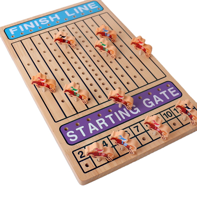 2024 Adult Desktop Strategy Gaming Board Game Machine Chess Toy Horse Racing Brain Teaser Party Drinking Fun