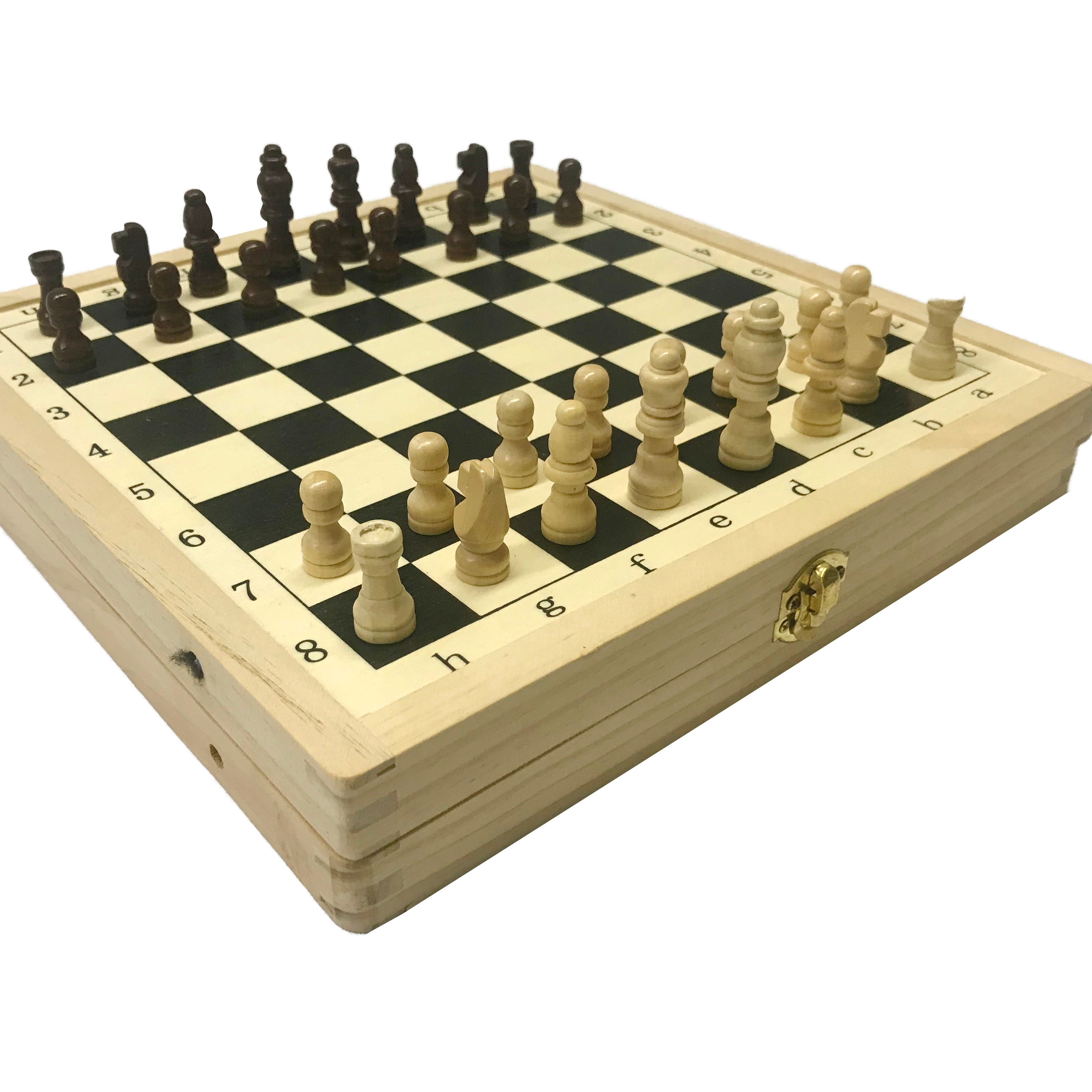 Indoor Kids Wooden Tabletop Game Set with Fast Sling Pucks & Chess Board Game for Children 3+ CE Certified