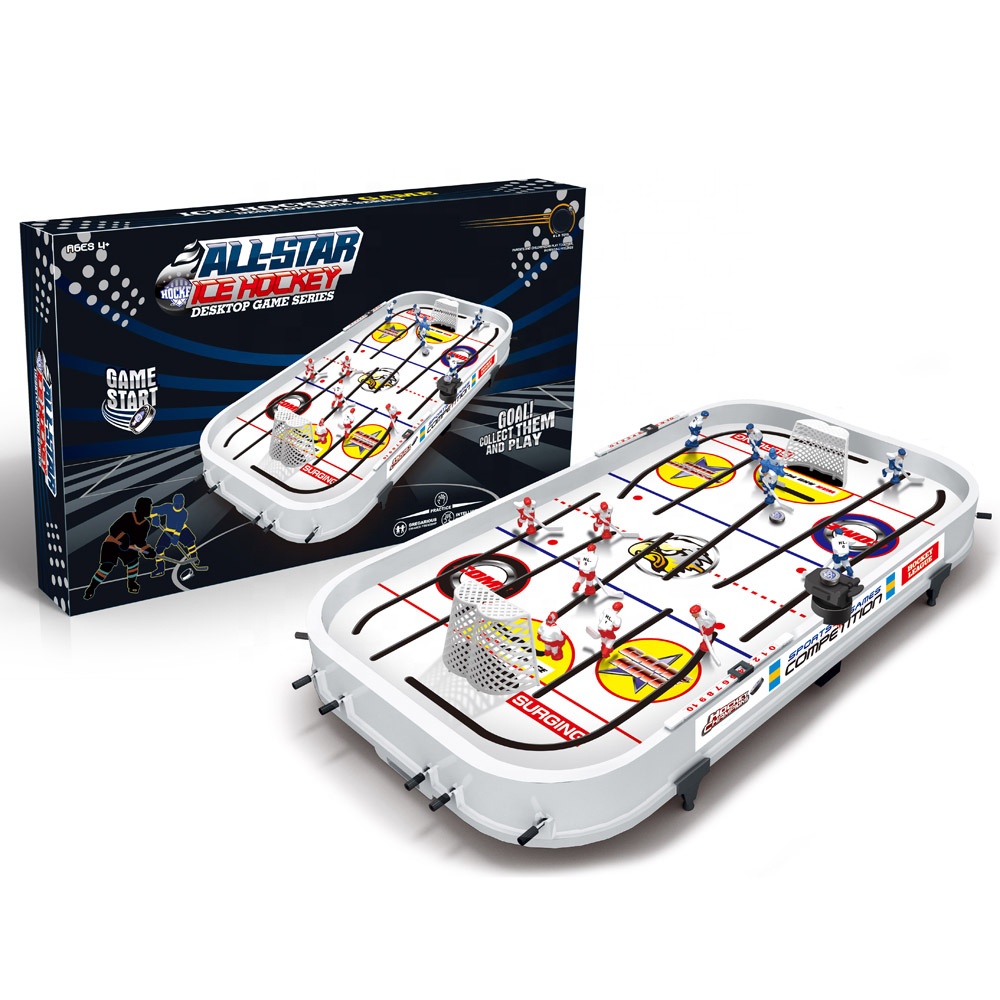 New Items 2 Players Interactive Desktop Sport Game Ice Hockey Toys Board Game Set for Kids Indoor Puck Competitive with Scorer